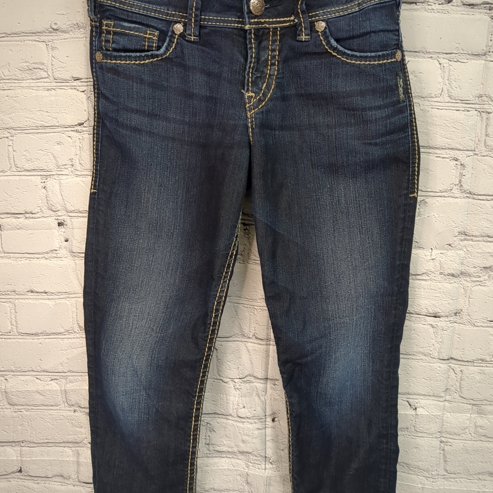 Silver Jeans Dark Wash Cropped Jeans